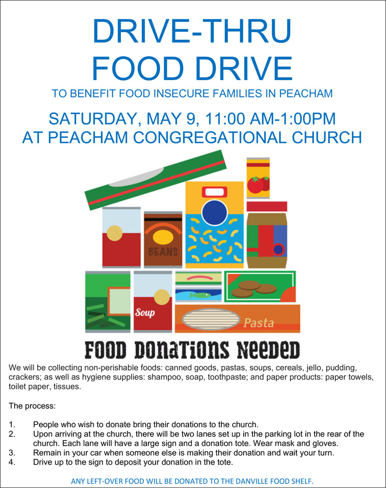 Food drive - Peacham, VT